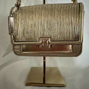 Victoria’s Secret Authentic Gold Shoulder Bag Purse Crossbody Chain Classy Style